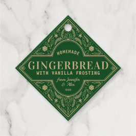 Emerald Green Christmas Gingerbrett Geschenkanhänger