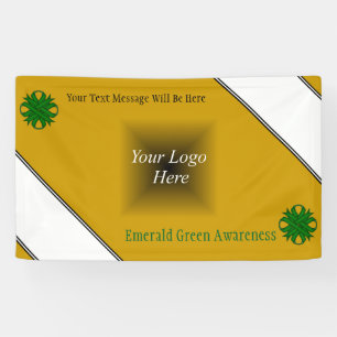 Emerald Green Clover Ribbon von Kenneth Yoncich Banner