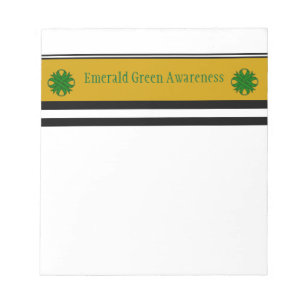 Emerald Green Clover Ribbon von Kenneth Yoncich Notizblock