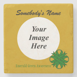 Emerald Green Clover Ribbon von Kenneth Yoncich Steinuntersetzer