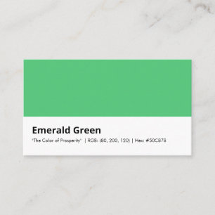 Emerald Green Color Consulting Branding-Identität Visitenkarte