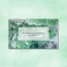 Emerald Green Crystal Carte de visite des Arts de