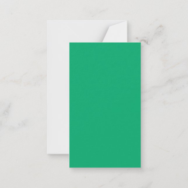 Emerald Green Custom Flat Note Card Mitteilungskarte (Rückseite)