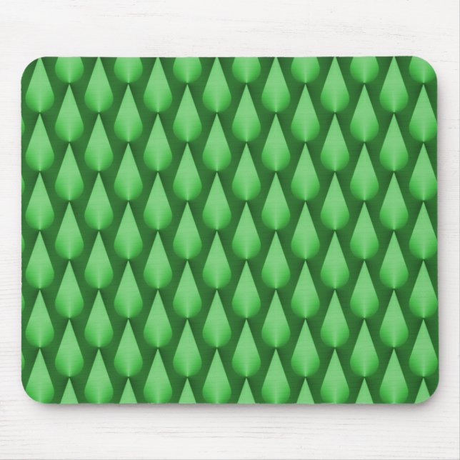 Emerald Green Dazzling Raindrops Mousepad (Vorne)