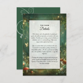 Emerald Green Enchanted Forest Wedding Begleitkarte