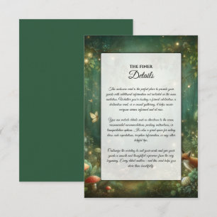 Emerald Green Enchanted Forest Wedding Begleitkarte