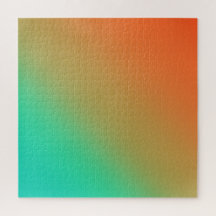 Emerald Green et Burange Orange Gradient Puzzle