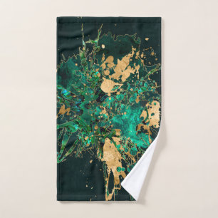 Emerald Green et Gold abstrait