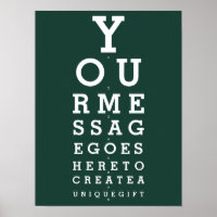 Emerald Green Eyesight-Chart für benutzerdefiniert