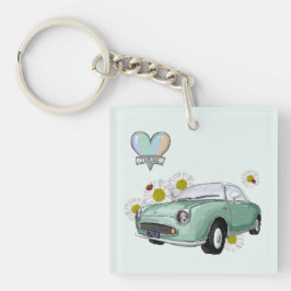 Emerald Green Figaro key chain Schlüsselanhänger