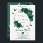 Emerald Green Floral Butterflies Sweet 16 Birthday Einladung<br><div class="desc">Personalisieren Sie diese hübsche smaragdgrüne Blumenladen Sweet 16 Geburtstag Einladung einfach und schnell. Mit eleganten smaragdgrünen Blume, Schmetterlingen und Silberelementen. Klicken Sie einfach auf die Schaltfläche Bearbeiten mithilfe von Entwurfswerkzeugen, um Text, Wortlaut, Stil des Schriftartes, Größe des Schriftartes, Farbe des Schriftartes weiter zu bearbeiten, mehr Text hinzuzufügen, Bilder zu verschieben...</div>
