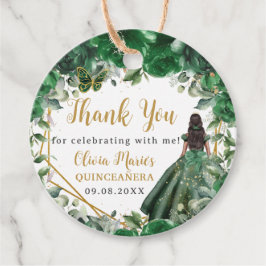 Emerald Green Floral Prinzessin Quinceañera Sweet  Geschenkanhänger