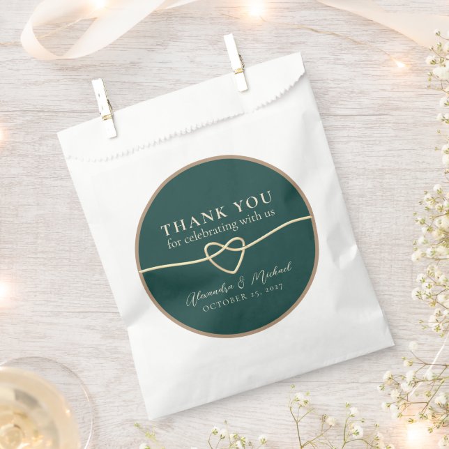 Emerald Green Gastgeschenk Hochzeit Leckerei Bag Geschenktütchen (Ausgeschnitten)