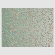 Emerald Green Glam Glitzer Leopard Print