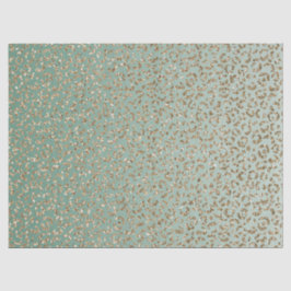 Emerald Green Glam Glitzer Leopard Print      Seidenpapier