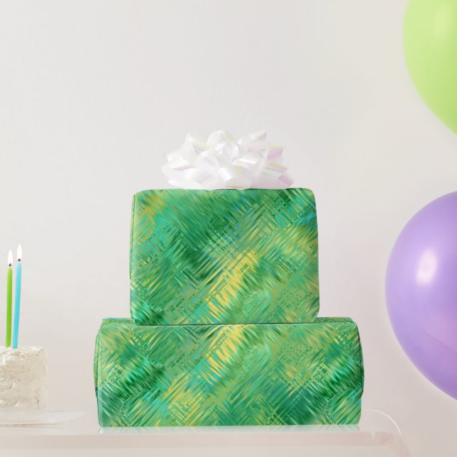 Emerald Green Glassy Texture Geschenkpapier (Partygeschenke)