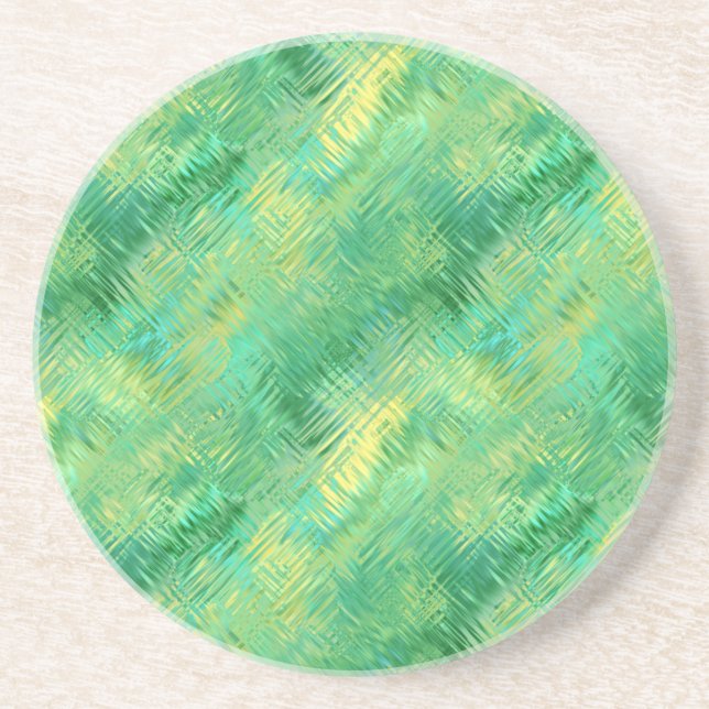 Emerald Green Glassy Texture Getränkeuntersetzer (Vorne)