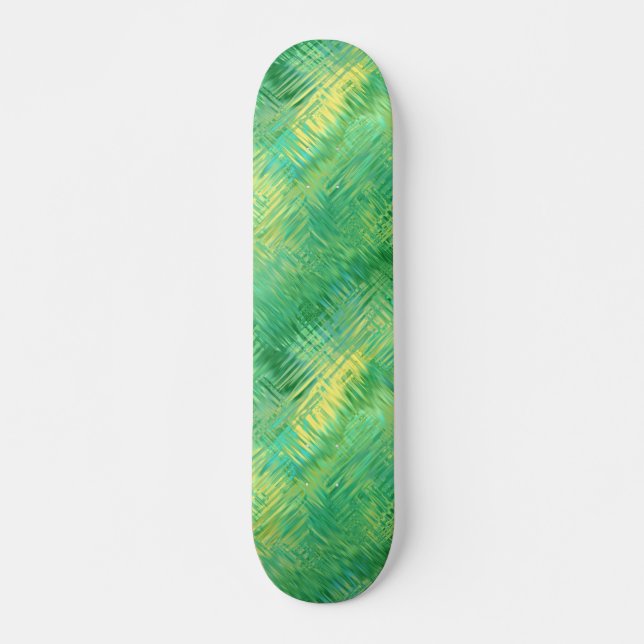 Emerald Green Glassy Texture Skateboard (Vorne)