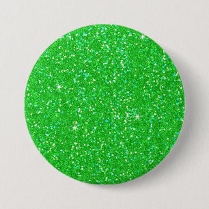 Emerald Green Glitzer Effect Button