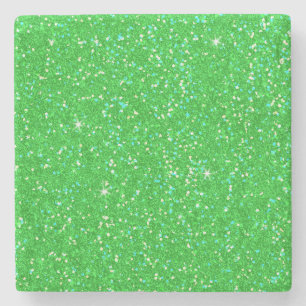 Emerald Green Glitzer Effect Steinuntersetzer
