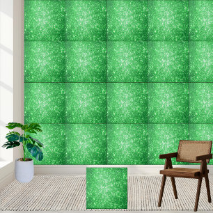 Emerald Green Glitzer Sparkle Keramik Tile Fliese