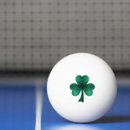 Emerald Green Glitzern Kleeblatt Clover St Pat Day Tischtennisball