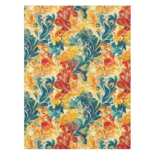Emerald Green & Gold Abstrakt Paisley Blätter (3) Tischdecke
