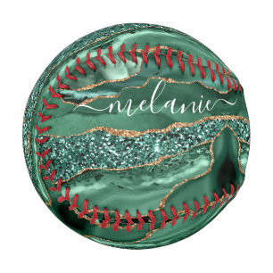 Emerald Green Gold Baseball mit Individuelle Name