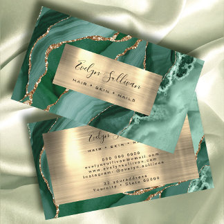Emerald Green Gold Carte de visite