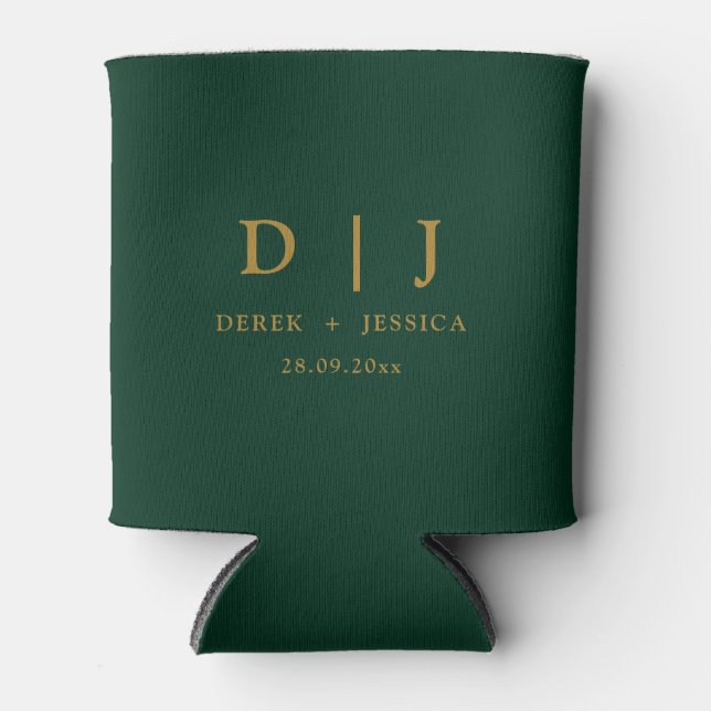 Emerald Green & Gold Elegante Luxury Wedding Dosenkühler (Vorderseite)