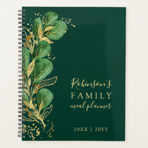 Emerald Green & Gold Eucalyptus Family Planer