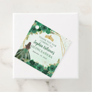 Emerald Green Gold Floral Prinzessin Tiara Vielen Geschenkanhänger