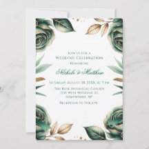 Emerald Green & Gold Floral Wedding Celebration