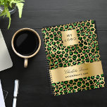 Emerald Green Gold Leopard Business Logo 2025 Planer<br><div class="desc">Elegant,  cool,  glamourös und feminin mit smaragdgrün und Imitaten goldenen Leopardenmuster. Personalisieren und fügen Sie Ihr Firmenlogo,  Ihren Namen und einen Titel hinzu. Der Name ist mit einem modernen handgeschriebenen Stilskript geschrieben. Zurück: Leopardenmuster und Ihr Logo.</div>