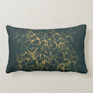 Emerald Green Gold Modern Abstrakt  Lendenkissen