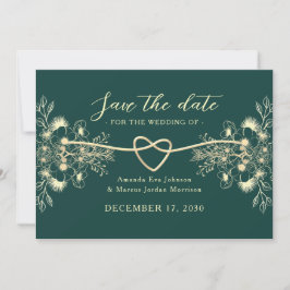 Emerald Green Gold Save the Date