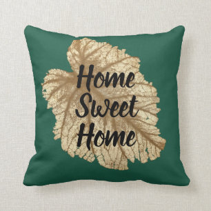 Emerald Green Gold Zuhause Sweet Zuhause Elegante  Kissen