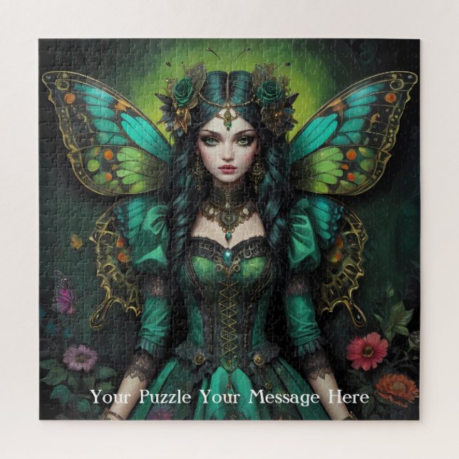 Emerald Green Gothic Butterfly Girl (Vertikal)
