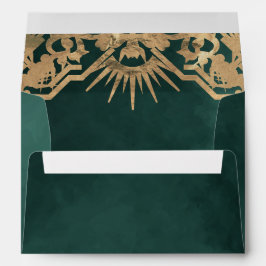 Emerald Green & Imitate Gold Tarot Celestial Weddi