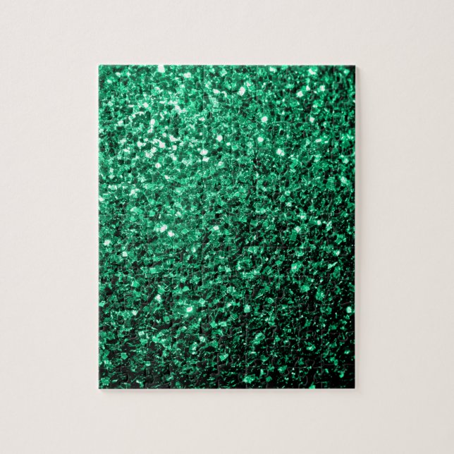 Emerald Green Imitats Glitzer Glitzern (Vertikal)
