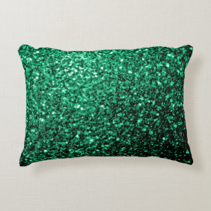 Emerald Green Imitats Glitzer Glitzern Dekokissen