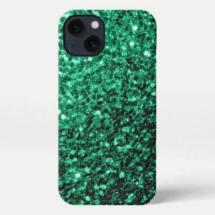 Emerald Green Imitats Glitzer Glitzern iPhone Hülle