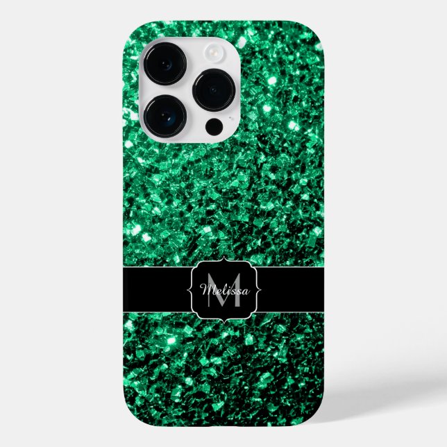 Emerald Green Imitats Glitzer Glitzern Monogram title_seo2 (Rückseite)