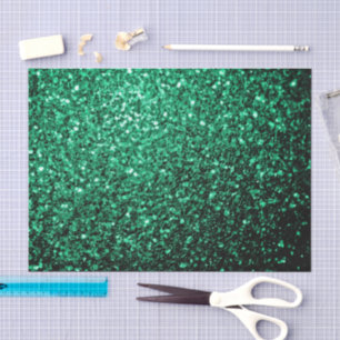 Emerald Green Imitats Glitzer Glitzern Seidenpapier