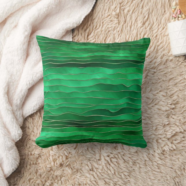 Emerald Green in Air AI art Kissen (Decke)