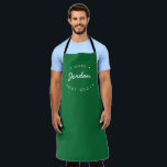 Emerald Green Individuelle Name Koch seit Jahr Schürze<br><div class="desc">Die Schürze "Personalisiert Name Koch Etabliertes Jahr" - eine Feier kulinarischer Kreativität und ein einzigartiger Ausdruck der Wertschätzung für den Koch in Ihrem Leben. Diese moderne und anpassbare Schürze versetzt die Koch in die Lage, weiterhin köstliche Geschirr zu kreieren und dabei ein personalisiertes Accessoire zu tragen, das zu ihren Talenten...</div>