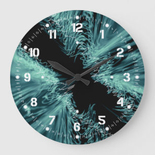 Emerald Green Large Round Wall Clock Große Wanduhr