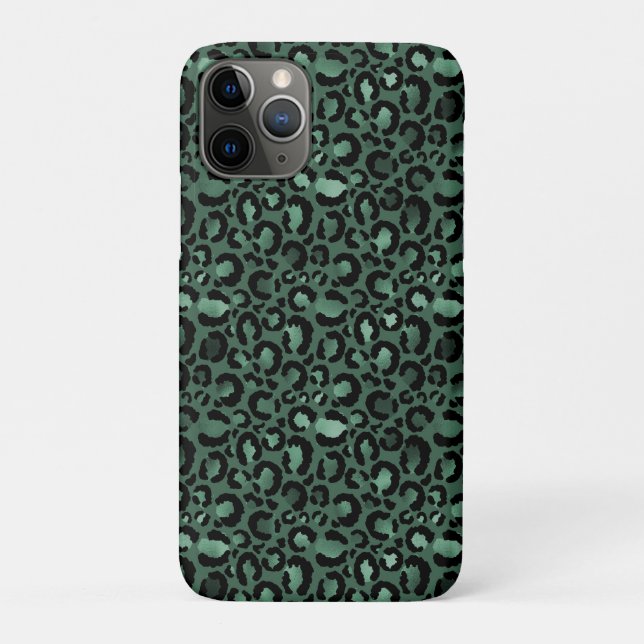 Emerald Green Leopard Print Case-Mate iPhone Hülle (Rückseite)