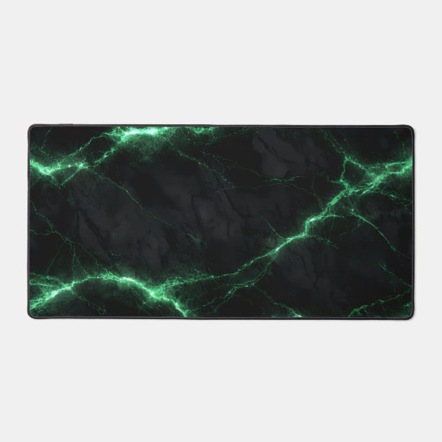 Emerald Green Lightning Marble Mouse Pad Schreibtischunterlage (Vorderseite)