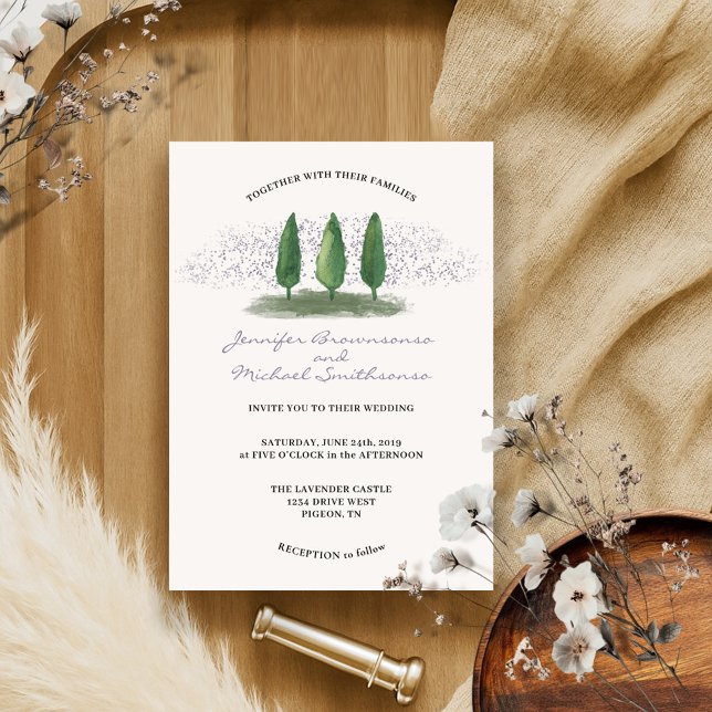Emerald Green Lilac Forest Nature Wedding Einladung (Von Creator hochgeladen)